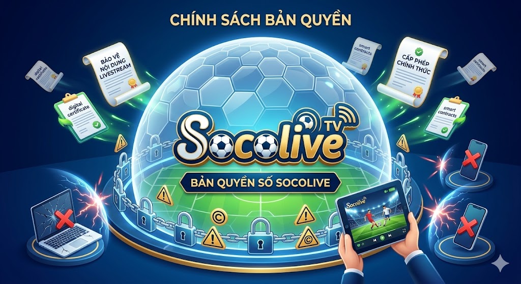 Socolive cam kết tôn trọng quyền sở hữu trí tuệ