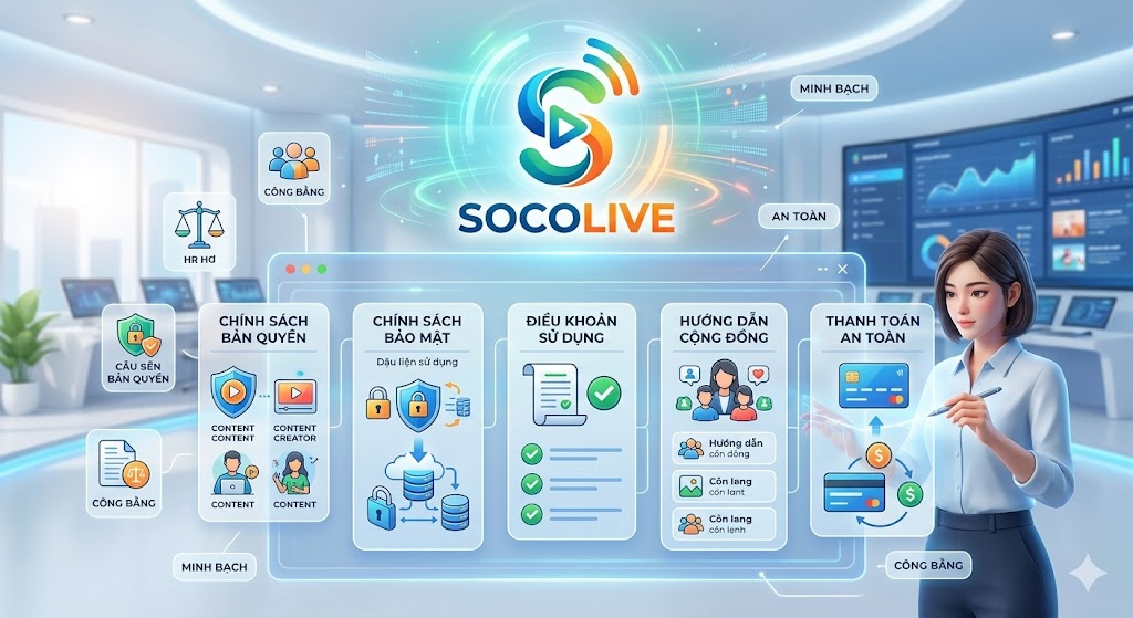 Chính sách Socolive không bắt buộc phải tạo tài khoản